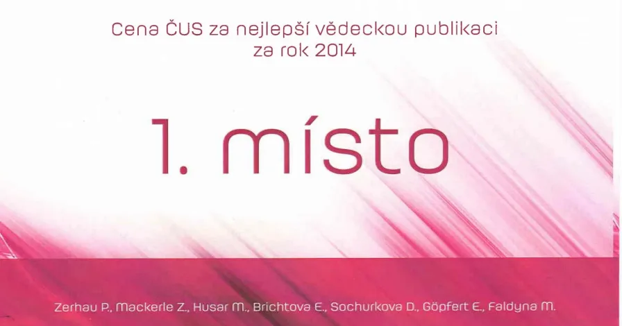 Cena České urologické společnosti za článek publikovaný ve Veterinární Medicíně