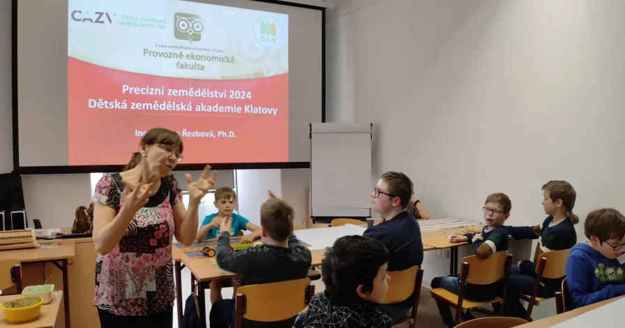 Přednáška o precizním zemědělství v rámci Dětské zemědělské akademie