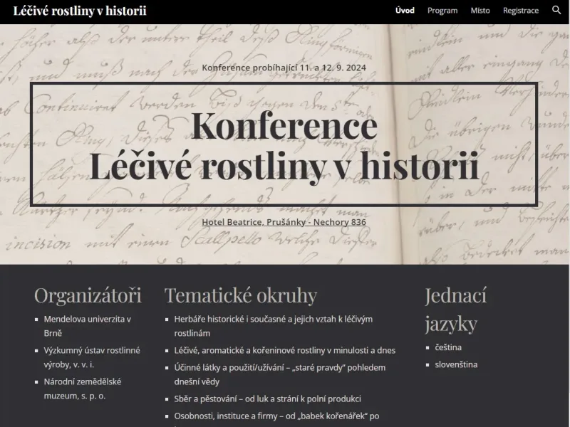 Konference „Léčivé rostliny v historii“