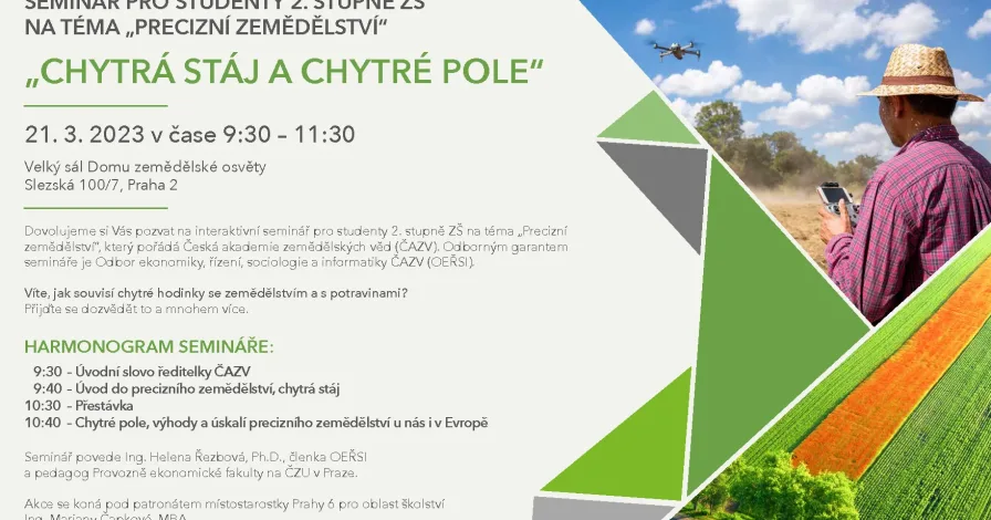 Seminář pro žáky ZŠ na téma „Precizní zemědělství“