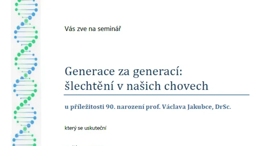 Generace za generacı́: šlechtěnı́ v našich chovech