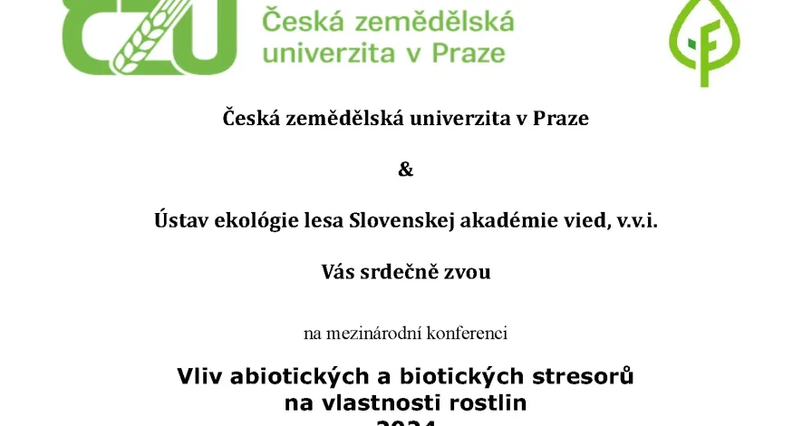 Časopisy ČAZV prezentovány na konferenci Vliv abiotických a biotických stresorů na vlastnosti rostlin ve Zvoleně