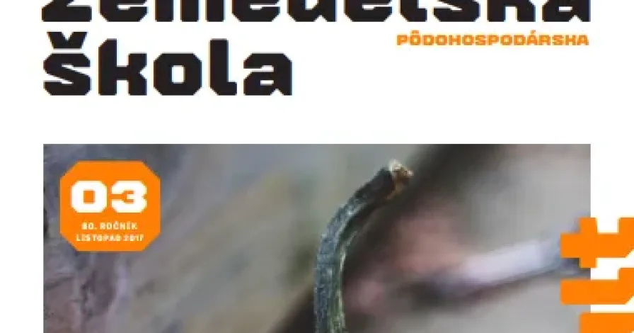 Odbor ČAZV a jeho členové publikují v časopise Zemědělská škola