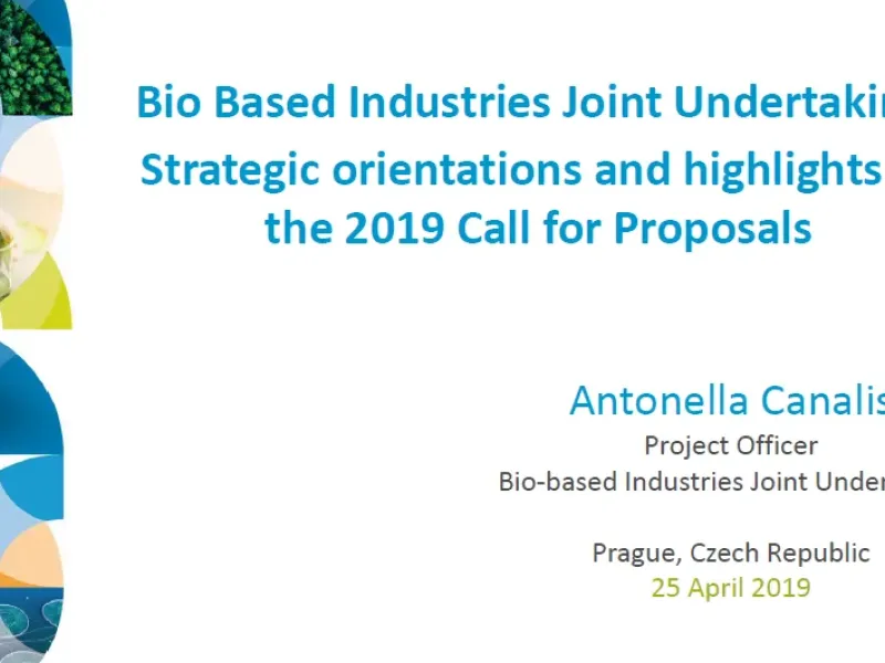 Národní informační den k výzvě Bio-based Industries JU 2019