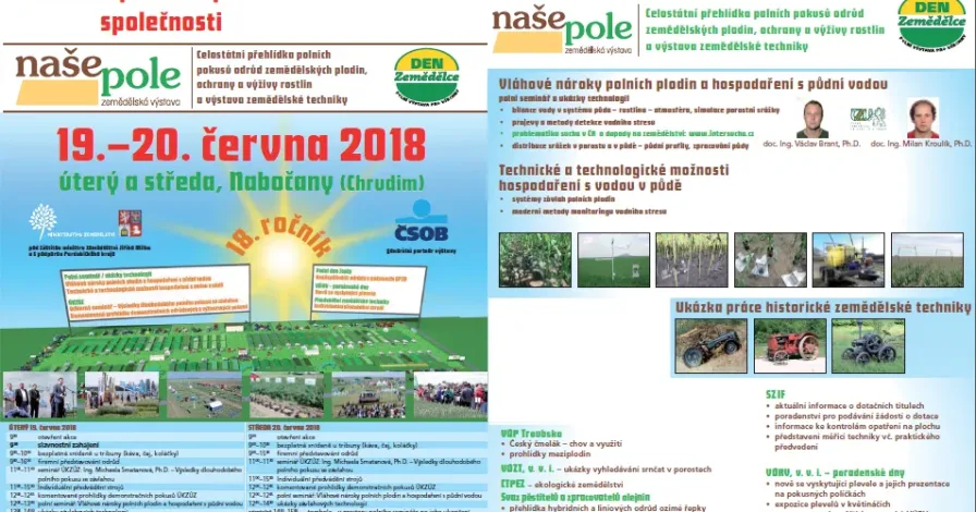 Zemědělská výstava Naše pole 2018