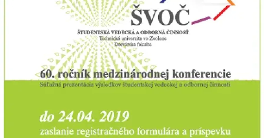 Mezinárodní konference – soutěžní prezentace výsledků studentské vědecké a odborné činnosti
