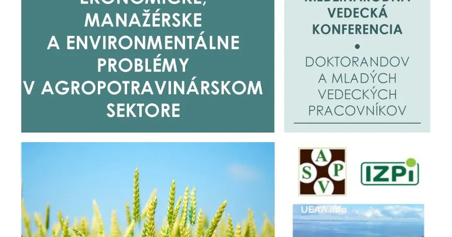 Pozvánka na konferenci Ekonomické, manažerské a enviromentální problémy v agropotravinářském sektoru