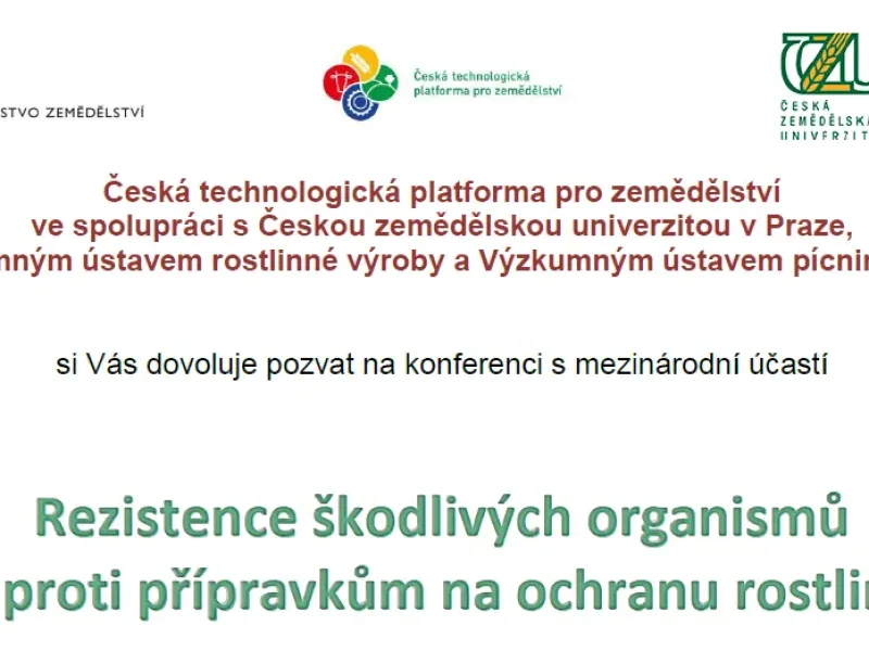 Konference „Rezistence škodlivých organismů proti přípravkům na ochranu rostlin“