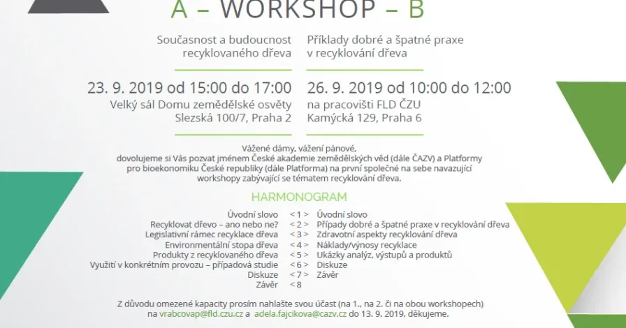 Workshopy na téma recyklování dřeva