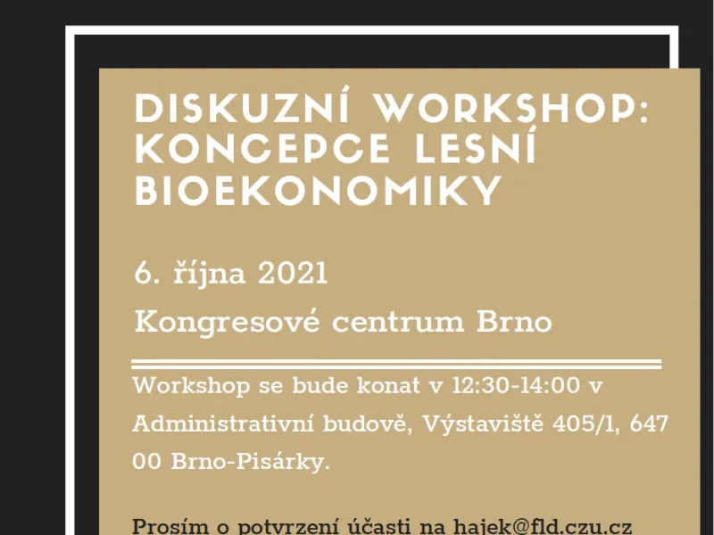 Diskusní workshop: Koncepce lesní bioekonomiky